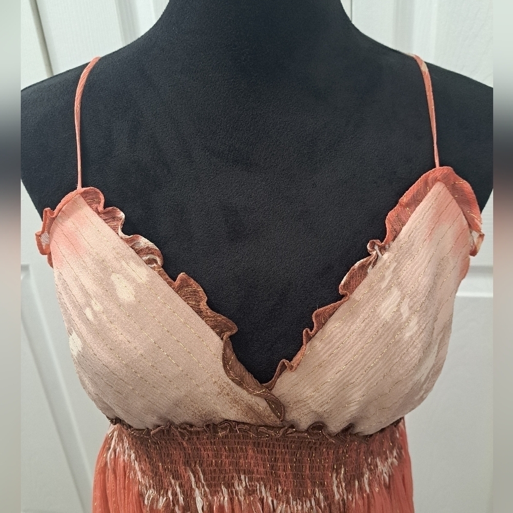 BCBGMAXAZRIA Silk Ombre Dress Size M - Picture 2 of 16